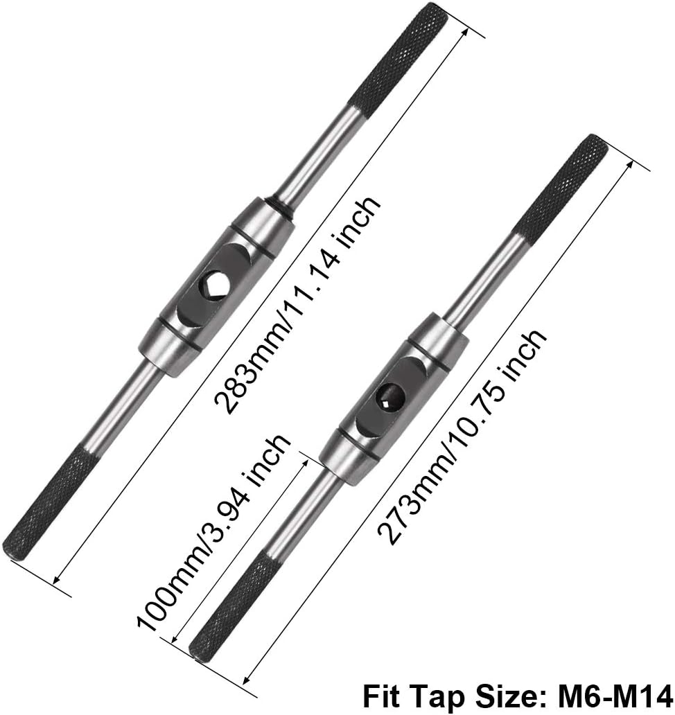 sourcing map Adjustable Tap Wrench Handle, for Metric M6-M14 Taps - Image 3