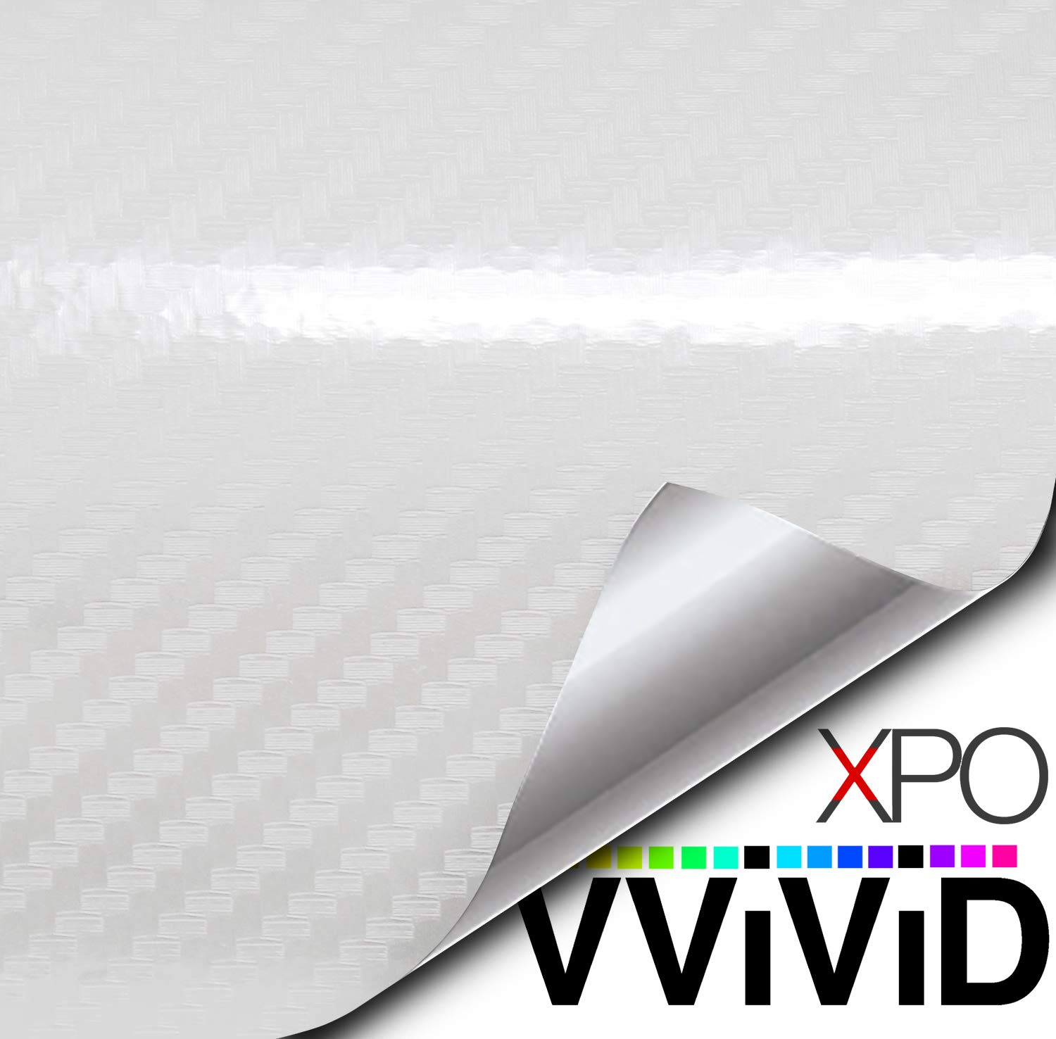 VViViD Epoxy High Gloss Carbon Fiber Automotive Vinyl Wrap (White, 2ft x 5ft)