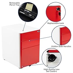 Flash Furniture Warner Modern 3-Drawer Mobile