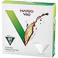 Hario V60 Paper Coffee Filter, Size 01, White, 40ct Box