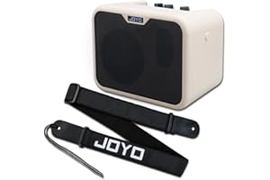 JOYO Small Bass Amp with Bass Guitar Strap 10W Bass Practice Amp Portable Battery Powered Bass Amplifier MA-10B Dual Channel 