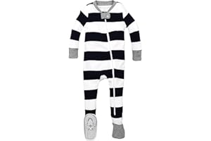 Burt's Bees Baby baby-boys Sleeper Pjs, 100% Organic Cotton, One-piece Footie, Zip Up Jumpsuit, Snug Fit Pajamas