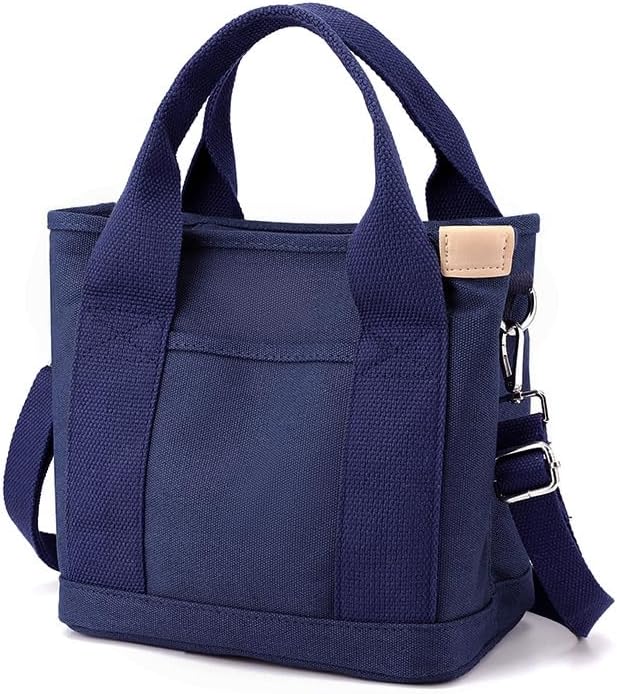 Amazon.com: Tuobo Small Tote Bag with Zipper, Canvas Multi-Pocket