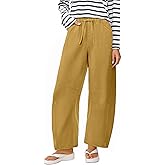 ANRABESS Women Barrel Jeans High Waisted Wide Leg Drawstring Denim Pants Y2K Baggy Loose Fit Trouser Jeans with Pockets