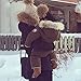 FURTALK Unisex Parent Child Hat Warmer Kids Girls Boys Beanie Bubble Fur Pom Pom Hat Winter Hat