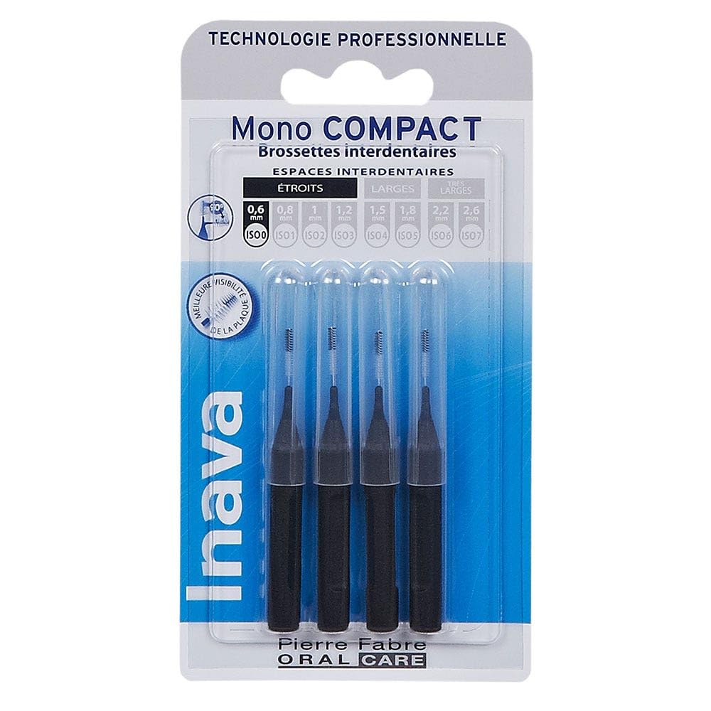 Inava Brossettes 0.6mm Mono Compact Espaces Étroits Noir 4 unités
