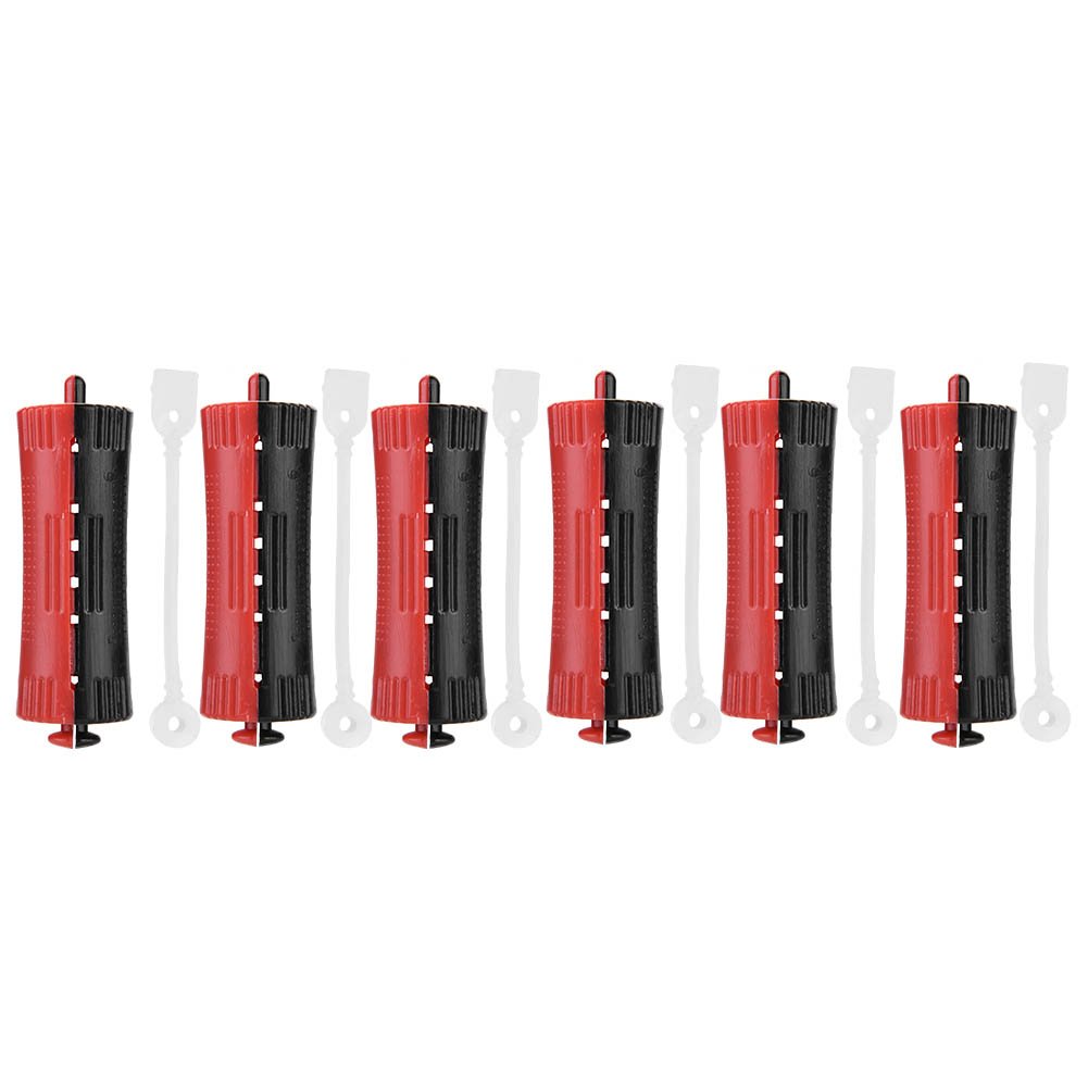 April Gift 6Pcs Wave Heat Perm Hair Rollers Hair Clip Curlers with Rubber Band,Hairdressing Tool (#1(3cm / 1.2inch))