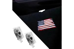uuakarin 2 PCS Car Door Logo Lights Compatible for Charger 2010-present Courtesy LED Ghost Shadow Light Projector Lamps Accessories(US Flag)