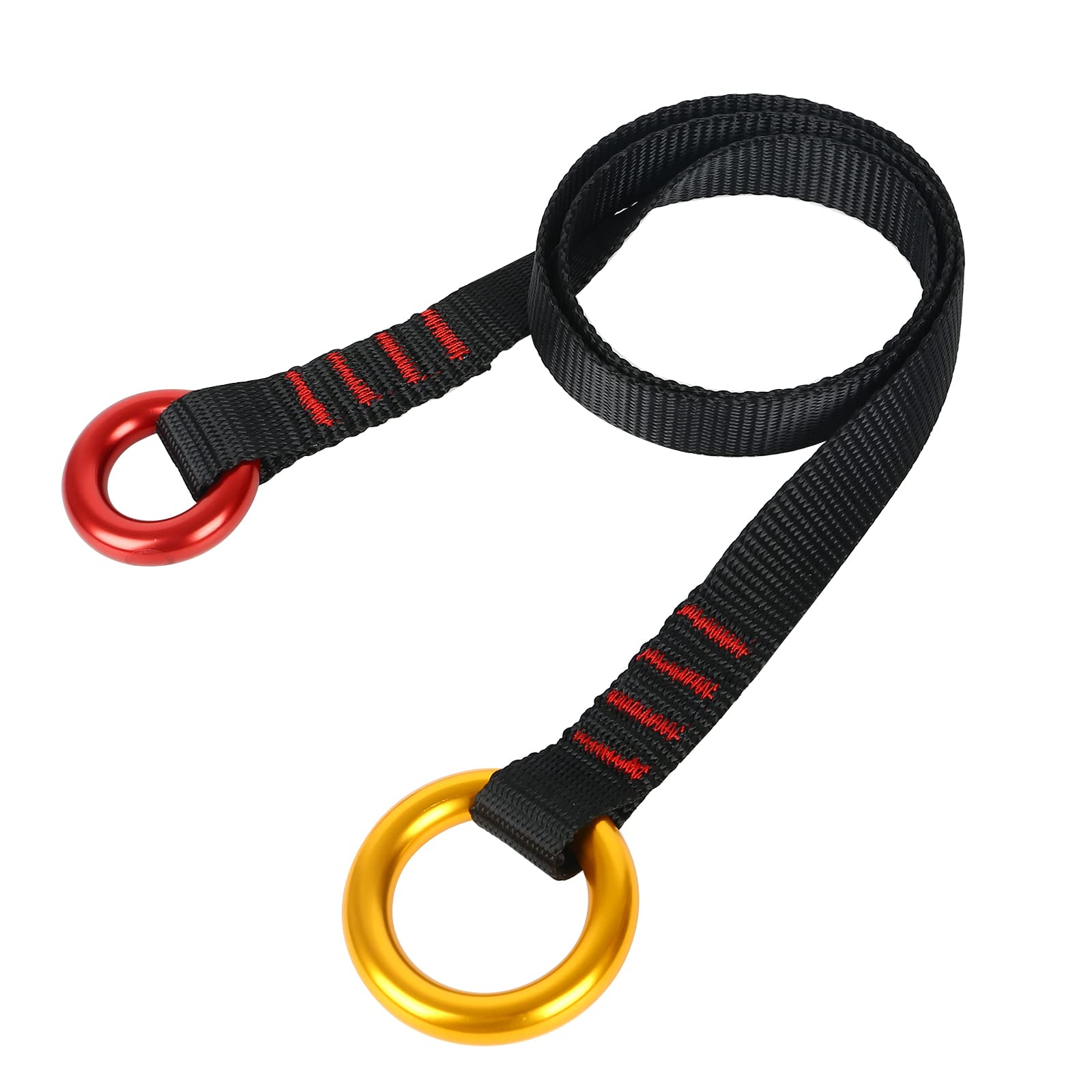 Arborist Friction Saver Tree Climbing Gear-Retrievable Anchor Loop Belt,Outdoor Climbing Tree Wire Lanyard Anchor Loop Belt with Two Hanging Rings for Garden High-altitude Work-110cm (Simple Type)