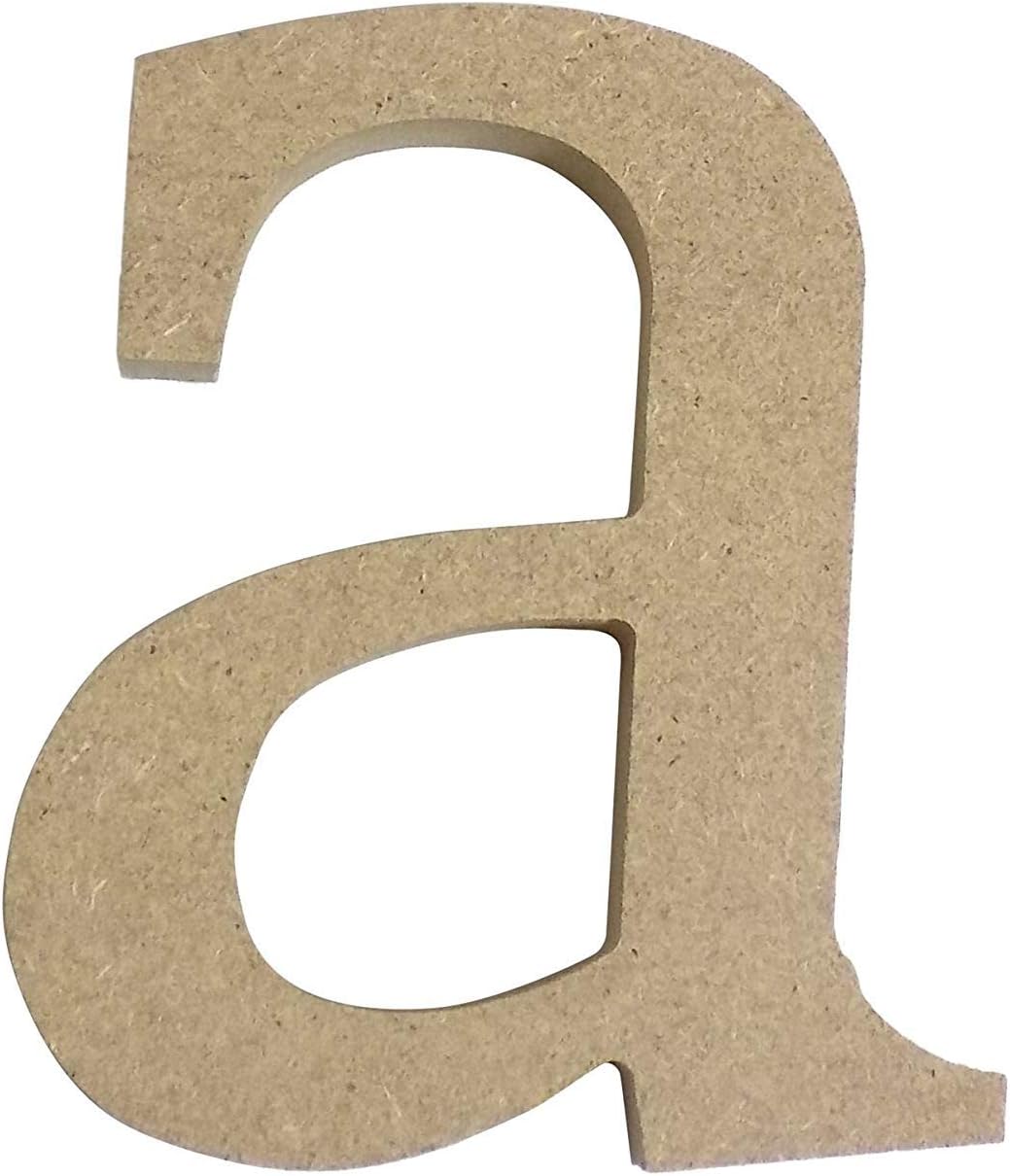 Beige Free Standing Lower Case Letter 'a' Wooden MDF H8.5cm x W7cm x D2cm