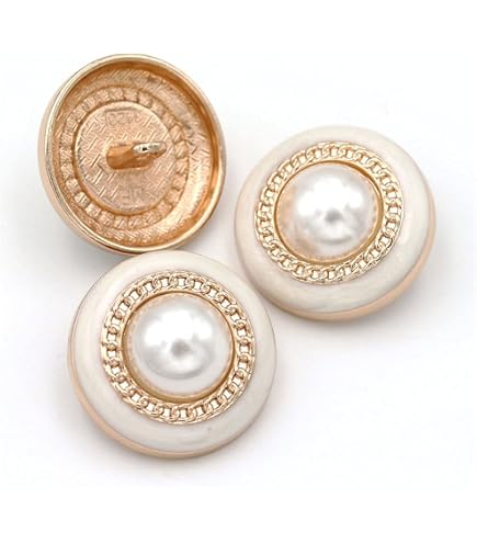 Lot De 5 Boutons Décoratifs Ronds Fleur Avec Strass - Tailles 17.5mm à 25mm - Pour Couture, Vêtements, Sacs, Accessoires - 2