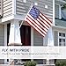 ANLEY Fly Breeze American National Flag 4x6 Foot Polyester - Vivid Color and Fade proof - Canvas Header and Brass Grommets - Banner Flags 4 X 6 Ft