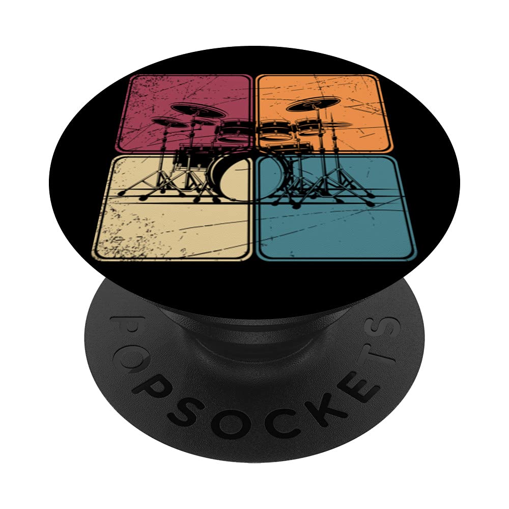 Percussion Musical Instrument Drummer Pop Art Drum Set Drums PopSockets Swappable PopGrip