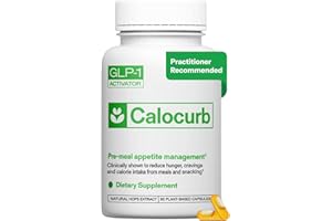CALOCURB Calorie Control Supplement 6X Natural GLP-1 Activator, Official & Patented Amarasate Formula, Plant Based Dietary GLP1 Supplement, Manages Appetite, Hunger & Cravings, 1 Month Average Supply, 90 Count