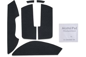 HUYUN Cool Patterns Textures Mouse Anti Slip Grip Tape Palm Sweat Absorption Easy to Apply Mouse Skin Compatible for Razer Viper v3 pro Gaming Mouse(Pure Black)