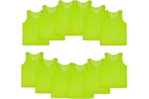 Saaifuu 12 Pack Soccer Jersey Basketball Pinnies Scrimmage Vests Team Practice Jerseys for Kids Youth Adult