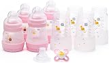 MAM Easy Start Anti-Colic Bottle Starter Set 4x Bottles Soother Lilac