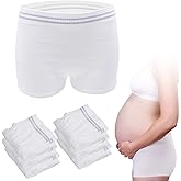 HANSILK Mesh Postpartum Underwear 6 Pack High Waist Reusable Post Bay C-Section Recovery Maternity Panties for Women Washable Mesh Panties (Large)