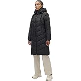 Marikoo Women's Long Winter Jacket with Hood - Weather-Resistant - Quilted, Puffy Coat - Sahnekatzii XIV XS-5XL