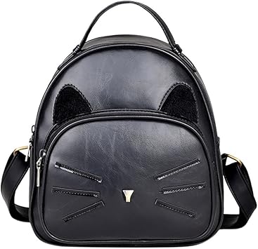 Onemoret Mignon Dessin Animé De Chat Sac à Dos Femme En Cuir