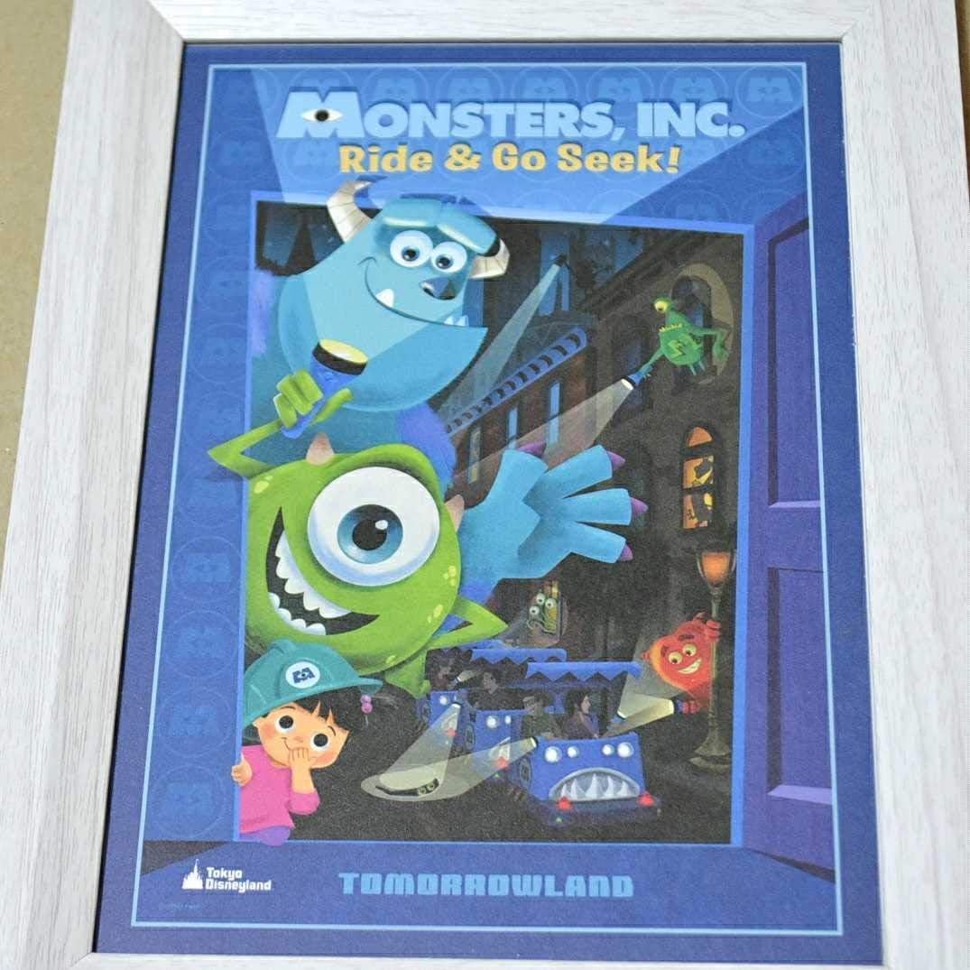 Amazon Co Jp 約1217モンスターズインク ライド ゴーシーク アトラクション ポスター ポストカード 東京ディズニーランド フレーム付 Tdlでぃずにー うぉると でぃずにー ホビー