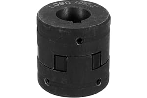 uxcell 1" to 1-1/8" L090 Flexible 3-Piece L-Jaw Coupling Coupler Set & Buna-N NBR Rubber Spider for Log Splitter Hybrid Equipment