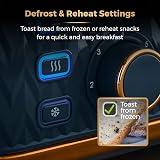 Tower Empire 4-Slice Toaster T20061MNB Midnight Blue Brass 1600W Defrost Reheat view 5