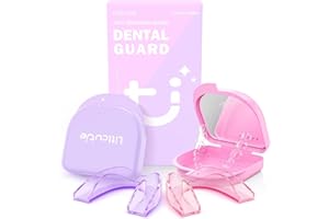 Litlcutie Mouth Guard for Teeth Grinding, Night Guard for Bruxism & TMJ Relief, Moldable Dental Guard for Sleep, 4 Pack in 2 