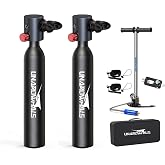 UNAROWHALS 0.5l Mini Scuba Tank with Pump DOT Certification Diving Tanks | 3.5Cu Ft Capacity, 3000 Psi Max Pressure, Featuring Shut-Off Valve, Pressure Relief Burst Disc &amp; Triple Filtration