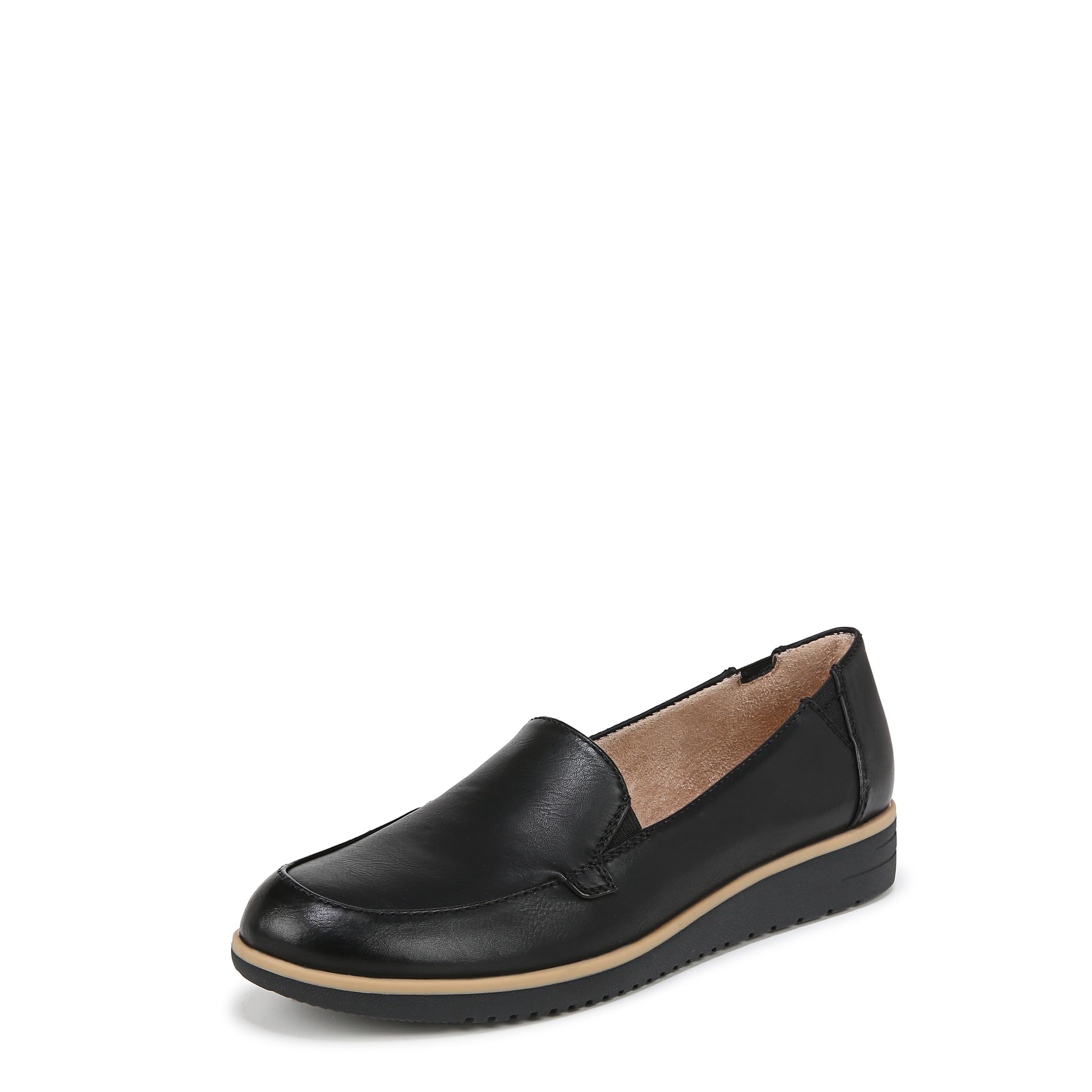 Naturalizer Soul Women’s Idea-Moc Slip On Casual Loafer Loafer Black Textured 12 M