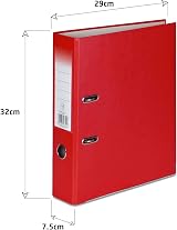 Office Centre 10 x Red A4 Lever Arch Files 75mm Spine Premium Binder Bar view 2