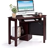 Amazon Com Leick Corner Computer And Writing Desk Chocolate Oak Finish Furniture Decor