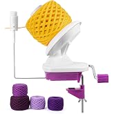 Caydo Manual Yarn Winder with Tension Spring for Tight Winding 4-7oz Cake | Portable Compact Lightweight Design, Easy to Use &amp; Carry Anywhere, Great Craft Helper for Crochet &amp; Knitting Lovers Purple