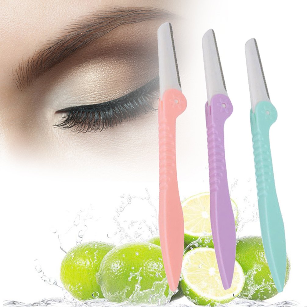 Pevor Eyebrow Trimmers 3 Pcs Foldable Eyebrow Razor Eyebrow Shapers Razors Shavers Shaving Grooming Trimmers Eyebrows, Legs, Facial Razor For Women And Men