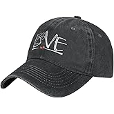 Wisedeal Women's Love Paw Print hat Adjustable Washed Vintage Baseball Cap for Mom Dad