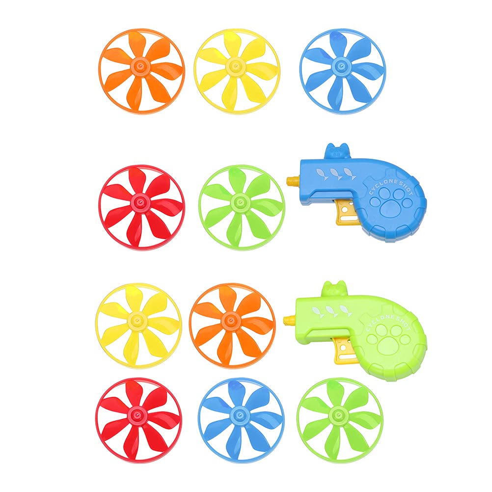 ULTECHNOVO Cat Fetch Toys for Indoor, Interactive Cat Toy Colorful Chasing Flying Propellers Cat Playing Toy with 2 Launchers for Interactive, Exercising, Training, Chasing, Batting