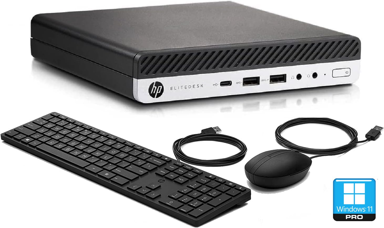 Photo 1 of HP EliteDesk 800 G5 High-Performance Mini PC Desktop Computer, 9th Gen Core i5-9500T, 16GB DDR4 RAM, 512GB SSD, Keyboard & Mouse, 4K Support, WiFi, Windows 11 Pro (Renewed)