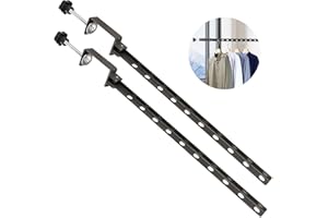 Sekonow Clamp-on Clothes Drying Rack, No-Drill Foldable Laundry Drying Rack Clothing Wall Mounted, Indoor Outdoor Strong Load