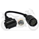 AMHTDOL OBD2 Adapter Cable for BMW Motorcycle 10 Pin to 16 Pin Connector | Fit for BMW Bike from 1996 to 2016,Compatible with ENET WIFI Adapter,GS-911,OBDLink LX,ELM327 Moto Scanner/Diagnostic Tool
