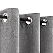 jinchan Linen Fabric Moderate Blackout Curtain Panels for Bedroom Room Darkening Drapes for Living Room Window Treatment Set (2 Panels, 84-Inch, Soft Gray)