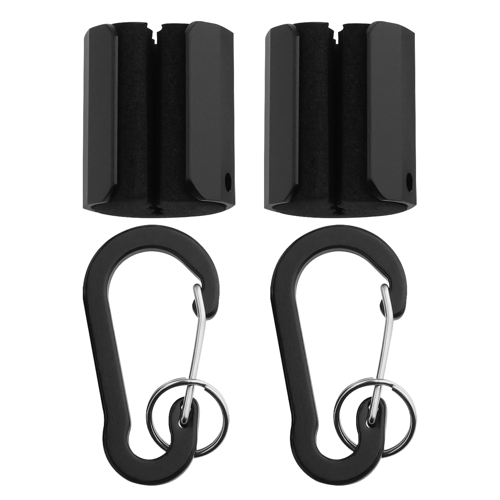 LT Easiyl 2Pcs Aluminum Alloy Lightweight Portable Lure Fishing Rod Hanger Creek Rod Clips Wearable Fishing Rod Holder Fishing Rod Clip Black
