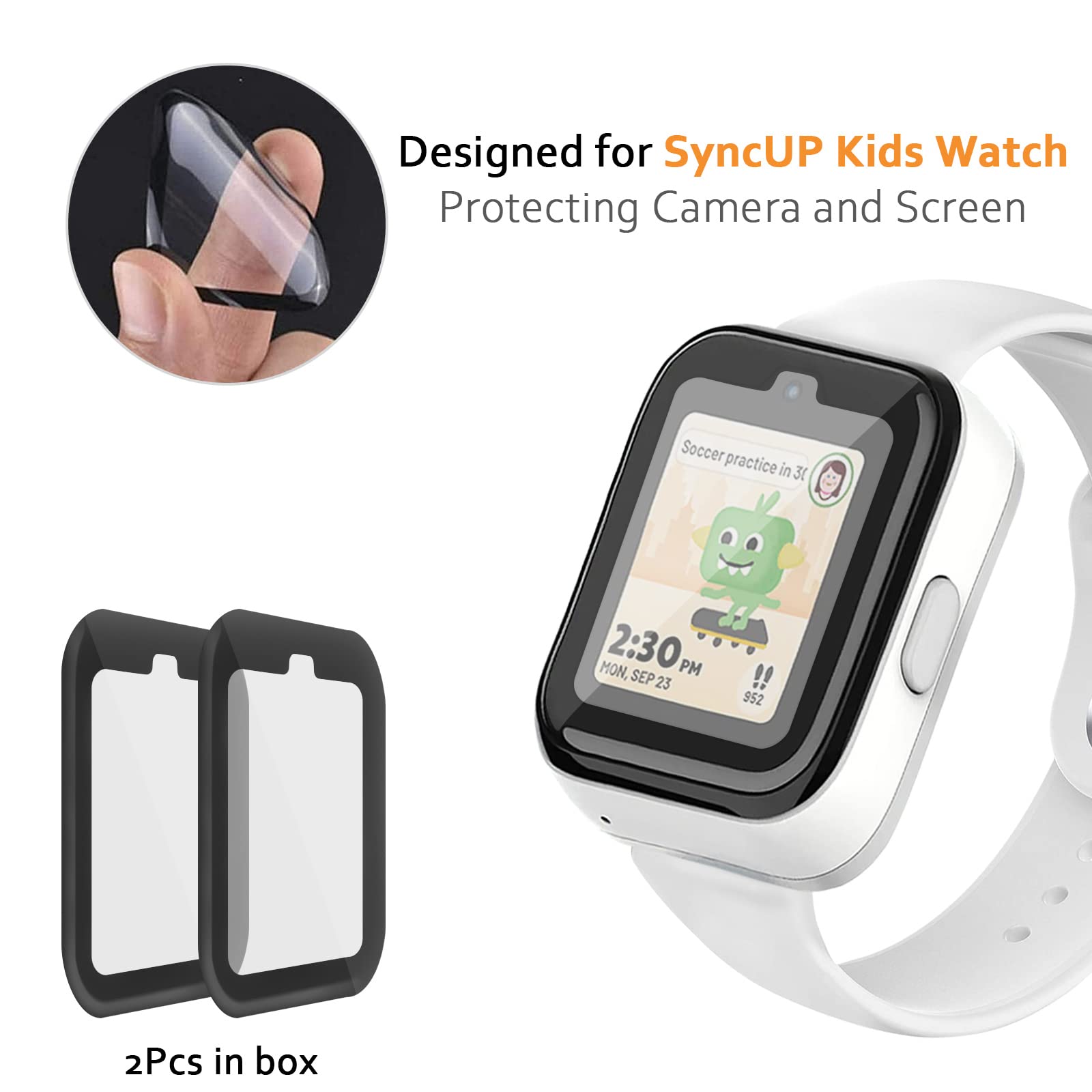 NewJourney Compatible with Sync UP Kids Watch Screen Protector, Hard PET Cover for SyncUP Watch 1 (Not for SyncUP 2)