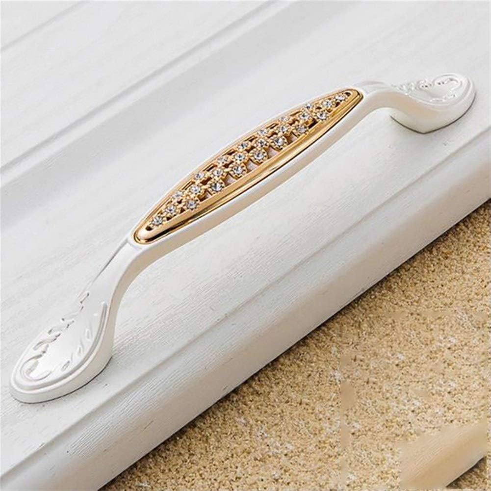 HongBin-Schrankgriffe 1Pcs, Champagner Gold Türgriffe, mit Diamant