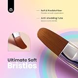 Beetles Gel Polish 6 Pcs Nail Art Brush Set Flat, Oval, French, Gradient & view 6