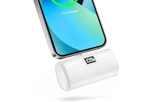 JEJILL Portable Charger for iPhone, [6000mAh] Small Power Bank with LCD Display, 20W Fast Charging Mini Portable Phone Charger Battery Bank for iPhone 14/14 Pro Max/13/12/XR/8/7/6 - White
