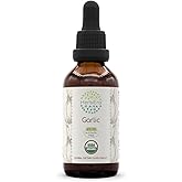 HerbEra Garlic USDA Organic Tincture | Alcohol-Free Extract, High-Potency Herbal Drops | Certified Organic Allium Sativum Dried Bulb (2 Fl Oz)