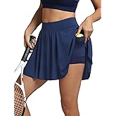 Fihapyli ICTIVE Tennis Skirts for Women with Pockets High Waisted Athletic Golf Skorts Pleated Running Workout Casual
