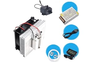 YRHROL Semiconductor Refrigeration Cooler Full Kit DIY Peltier 12V TEC1-12706 Heatsink Thermoelectric Cooler Peltier Water Cooling System for Fish Tank Refrigeration +12V 100W Switch Power Supply Driver