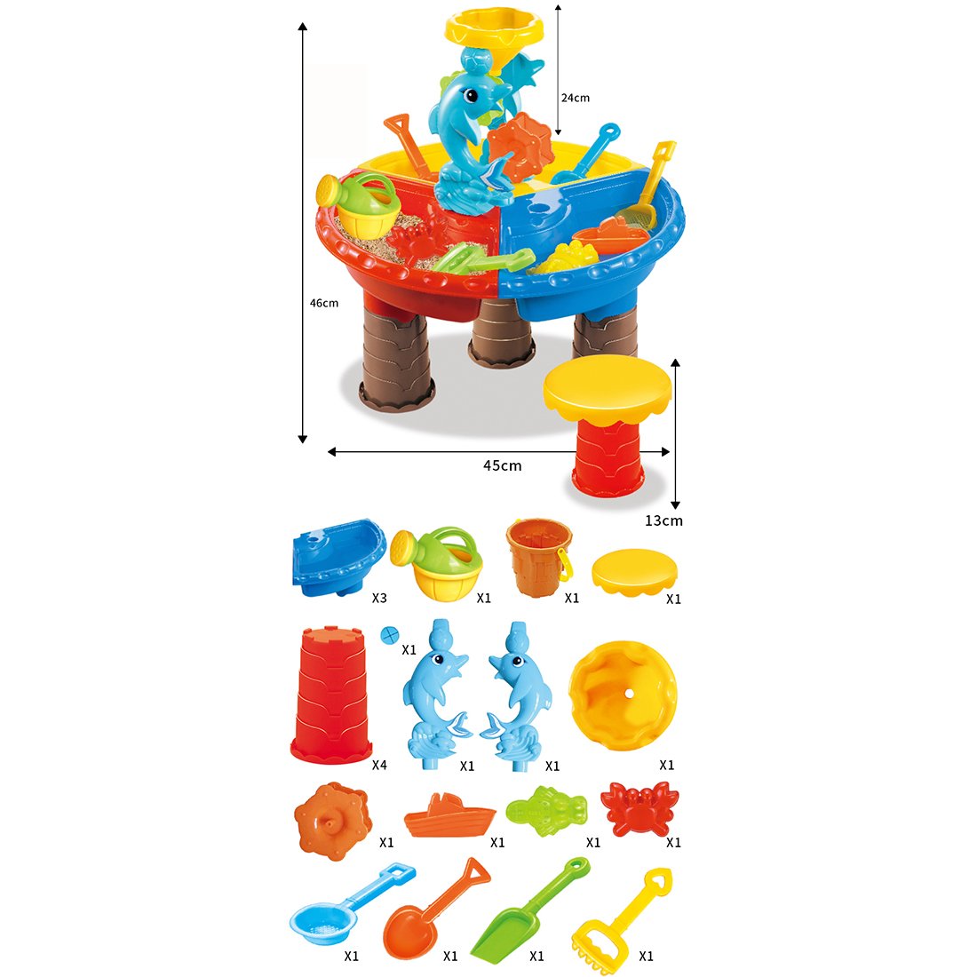 Batop Sandspielzeug Set 22Pcs Strandspielzeug Kinder Set