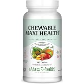 Maxi Health&reg; Kids Multivitamin with Iron, Chewable (180 Tablets) | Kosher | Multivitamin for Kids with Iron &amp; Zinc | Cherry Chewables for Daily Nutrition Support | Non-GMO | Doctor Formulated